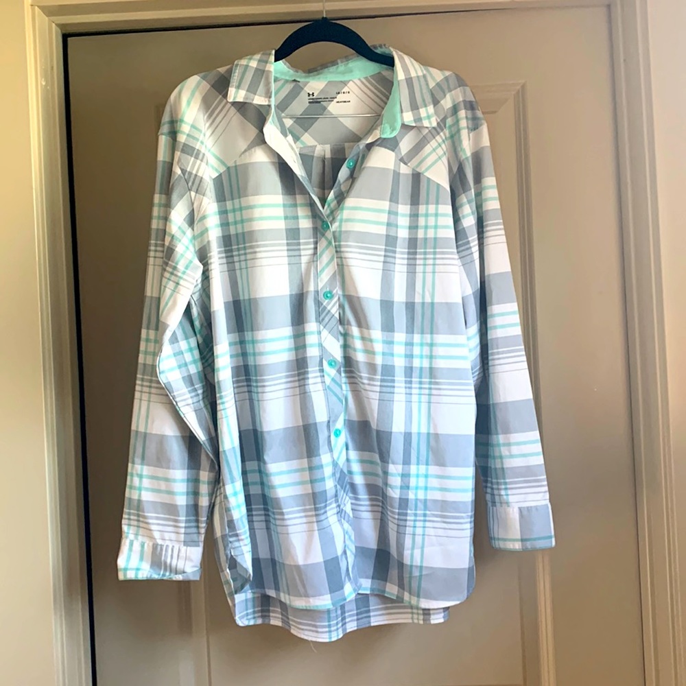 Under Armor plaid button down shirt